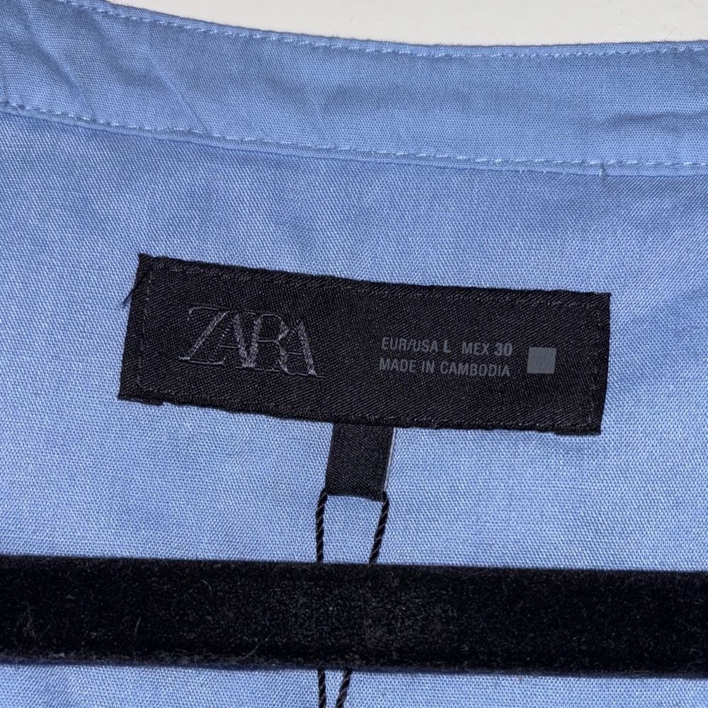 Zara Blue Long Sleeve Dress - Picture 3 of 5